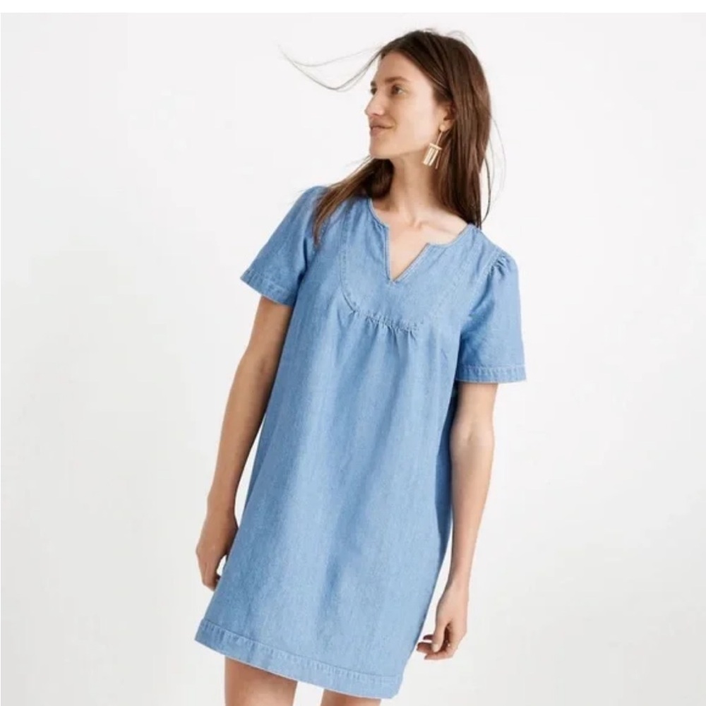 Madewell Light Blue Denim Dress Size M great condition